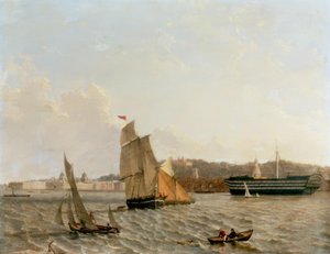 Utsikt över Themsen till Greenwich med Greenwich Hospital, av John Wilson Carmichael