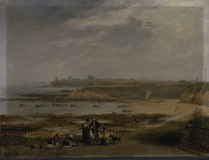 Cullercoats ser mot Tynemouth - Ebb av John Wilson Carmichael