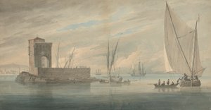 Italiensk kustscen med öfrakt av John Wilson Carmichael