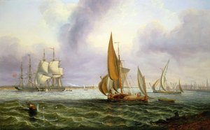 Themsen i Woolwich av John Wilson Carmichael