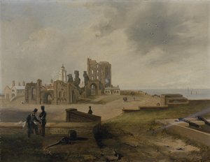 Tynemouth Priory från öst av John Wilson Carmichael