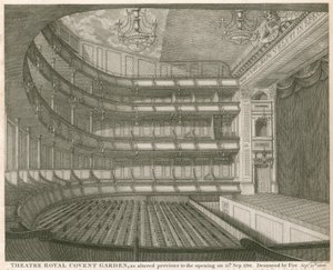 Theatre Royal, Covent Garden, London, i den ändrade versionen före öppnandet den 15 september 1794. av John Winston
