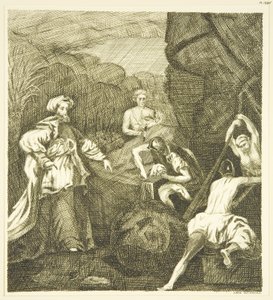 Hogarths altartavla - Försegling av graven (penna och bläck på papper) av John Withers