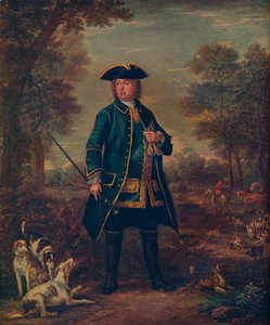 "Sir Robert Walpole wth Hounds", c1700-talet av John Wooton