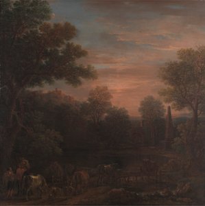 Klassiskt landskap: Kväll av John Wootton