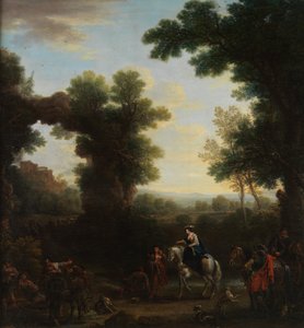 Klassiskt landskap med zigenare, 1748. av John Wootton