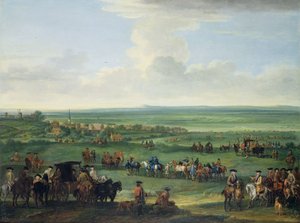 George I (1660-1727) på Newmarket, 4 eller 5 oktober 1717, ca 1717 (olja på duk) av John Wootton
