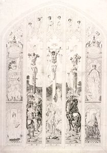 Östra fönstret i St Margaret, Westminster, föreställande korsfästelsen, London, 1787