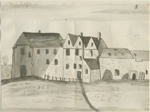 Lichfield - Greyfriars: penn- och tvättteckning, nd [1784] (ritning)