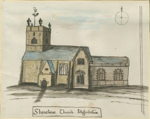 Shenstone Church: akvarellmålning, nd [1784] (målning)