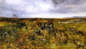 Fiske på en flod (olja på duk)