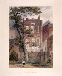Utsikt över Miltons residens, Petty France, Westminster, London, 1851 av John Wykeham Archer