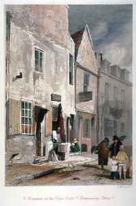 Utsikt över resterna av den östra porten av Abbey of St Saviour, Bermondsey, London, 1851 av John Wykeham Archer
