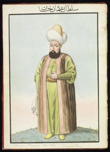 Othman (Osman) I (1259–1326), grundare av det ottomanska riket, sultan 1299–1326, från ”En serie porträtt av Turkiets kejsare”.