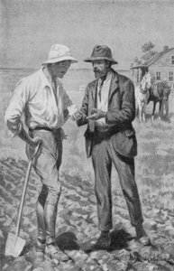 Dr Charles Saunders håller den första Marquis Wheat i sin hand