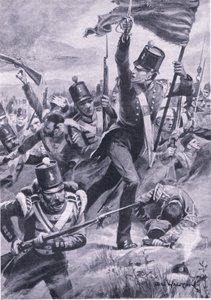 Light Divisions frammarsch vid Alma, 20 september 1854, illustration från 