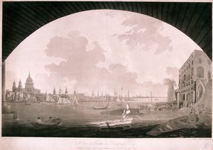 City of London från Blackfriars Bridge, 1795
