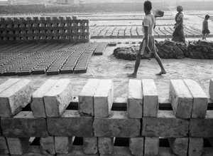Tegelfabriker i Kolkata, Indien, 2016 (foto)