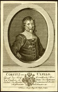 Porträtt av Corfitz Ulfeldt 1606-1664. av Jonas Haas