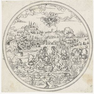Diana och Endymion Bottoms of Bowls: Landscapes with bibliska och mytologiska skildringar (serietitel) av Jonas Silber