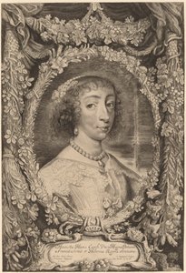 Henrietta Maria, drottning av England av Jonas Suyderhoff after Sir Anthony van Dyck
