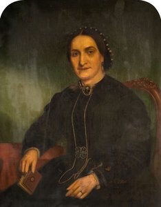 Porträtt av Mrs George Haynes, 1850-1900.