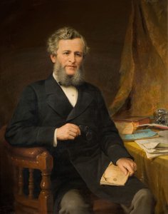 Porträtt av The Rt. Hon. Jesse Collings 1831-1920, 1881.