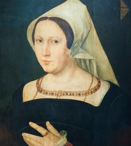 Anna van Spangen, fru till Adriaen van der Goes av Joos van (after) Cleve