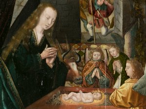 Triptyk från Betlehem, cirka 1540 (målning på trä)