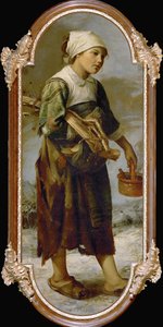 Tiggarflicka (målning på duk) av Joos van Craesbeeck