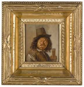 Porträtt av en man som håller i en drink av Joos van Craesbeeck