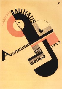 Bauhaus utställning. Vykort, 1923.