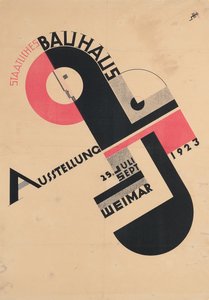 Affisch för 1923 års statliga Bauhaus-utställning