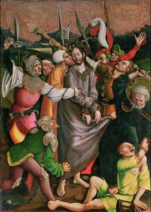 Kristus arresterad i Getsemane trädgård (panel) av Jorg I Breu