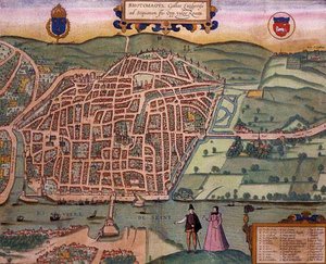 Karta över Rouen, från 