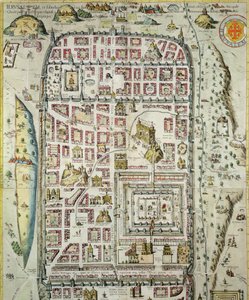 Karta över Jerusalem och det omgivande området, från 