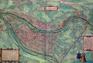 Karta över Lyon, från 