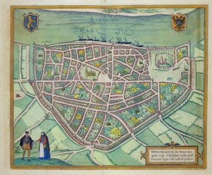 Karta över Nijmegen, från 
