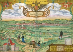 Karta över Regensburg, från 