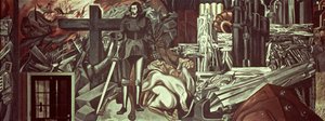 Cortez and the Cross, från The Epic of American Civilization av José Clemente Orozco