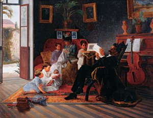 Scen av Adolfo Pintos familj