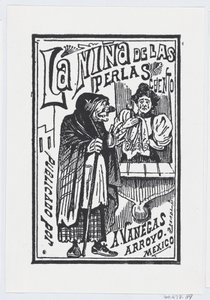 En kvinna som gråter med en näsduk i handen och pratar med en gammal kärring, illustration..., ca. 1880-1910.