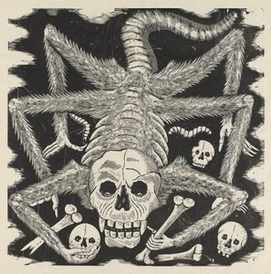 Calavera huertista, c.1914, tryckt 1930 (foto-relief etsning med gravyr) av José Guadalupe Posada