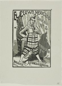 Mexikansk clown, nej. 5 av José Guadalupe Posada