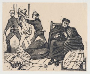 Dubbelmordet i Puente de los Gallos, ca. 1905-1910., ca. 1905-1910. av José Guadalupe Posada