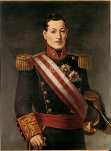 Porträtt av Ildefonso Diez de Rivera, greve av Almodovar (1777-1846), spansk militär och politiker. Målning av Jose Maria GALVAN Y CANDELA (1837-1899) 1800-talet av José María Galván y Candela