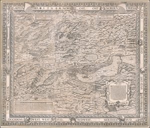 1566 års karta över Zürich med omgivningar av Jodocus Murer av Jos Murer