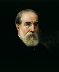 Porträtt av Francisco Pi i Margall (1824-1901) spansk statsman och författare (1824-1901) av José Sánchez Pescador