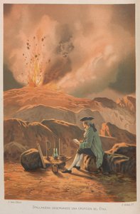 Lazzaro Spallanzani observerar Etnas utbrott. Från: Science and its men, 1879.