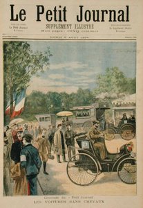 De hästlösa vagnarna, framsidan av Le Petit Journal, 6 augusti 1894